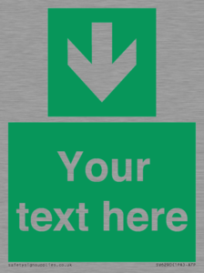 Safe condition Custom arrow down sign